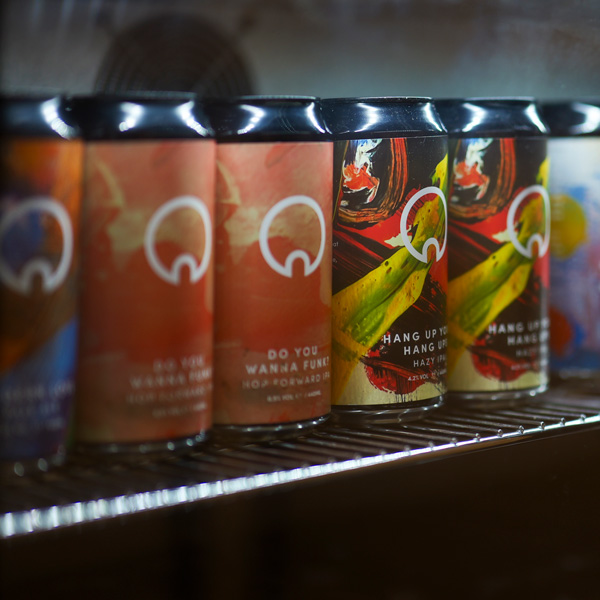 Canned beers form Our Brewery in the Hidden Brewery Shop