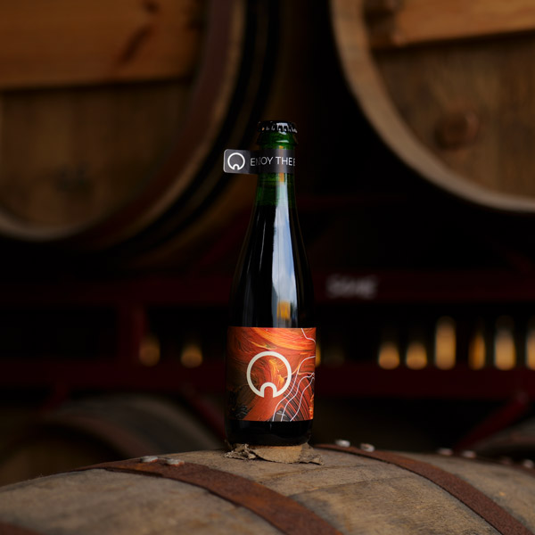 Our Brewery beer on barrels